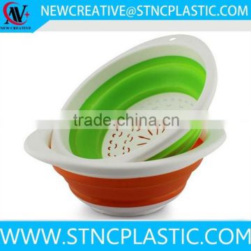 rice strainer folding silicone splatter screen cooking fruits and vegetables sieve