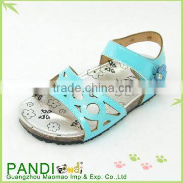 cork sole export african PU leahter sandal for girl