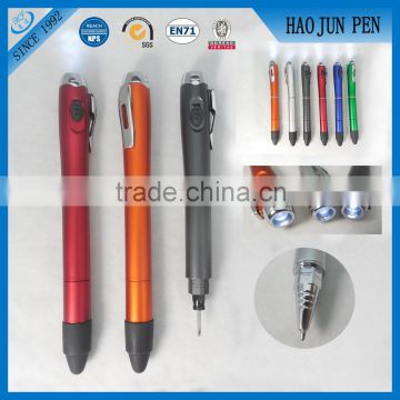 5 in 1 multi function screwdriver led light touch plastic ballpoint pen