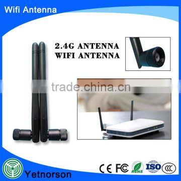 free sample SMA/RP-SMA male connector wlan rubber wireless 2.4ghz wifi antenna