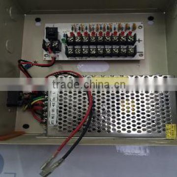 Wholesale Outdoor CCTV Power Supply 12V 10A With Metal Box to 9 Channel
