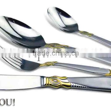 factory direct Qana stainless steel cutlery set