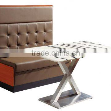 foshan custom fabric diner booth sofa with button