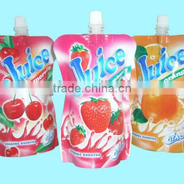 High quality drink pouch with spout liquid pouches