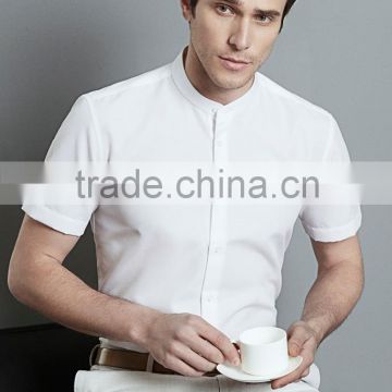 Men's Casual Business Short Neck Short Sleeve Cotton Shirts