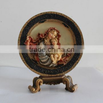 amazing factory outlets christmas handicrafts polyresin plate