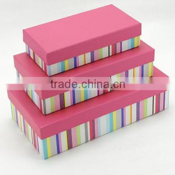 Wholesale Custom Top Lid Colorful Coated Paper Packaging Gift Box Set