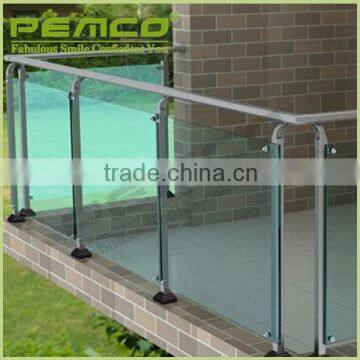 Modern Designs Free Standing Metal Interior Frameless outdoor glass railing