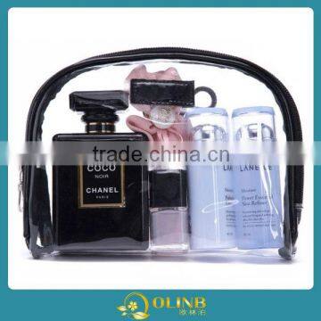 clear cosmetic pvc bags with zipper
