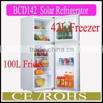 DC 12V/24V BCD142 Solar Power Fridge,Solar Freezer ,Solar refrigerator