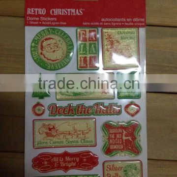 decorative 3D Christmas exposy stickers