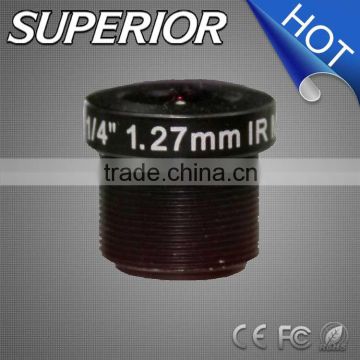 CN SUPERIOR 2015 new products fixed CCD/CMOS super wide angle 1/4" 1.27mm m12 automotive camera lens