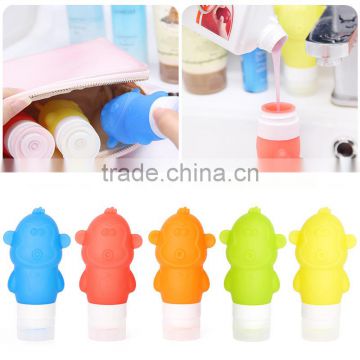 Most popular lovely monkry squeezable silicone travel bottle