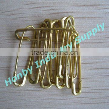 Good quality shiny coilless gold U safety pin for jewelry design
