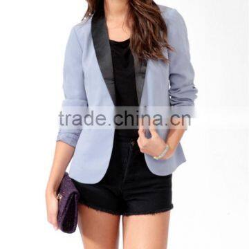 Contrast Lapel Blazer