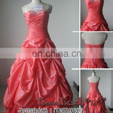 EB1315 Red Popular Ruffle dress elegent strapless classid prom dress
