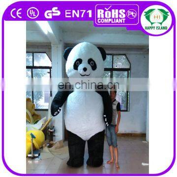 Best price 2.5mH/3mH giant inflatable panda fat inflatable mascot costume