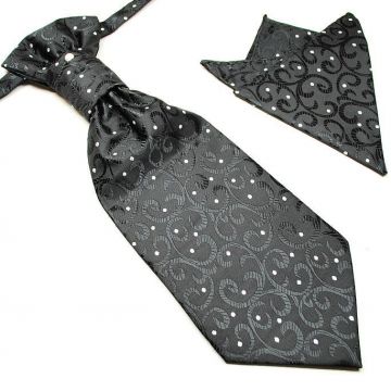 Gray Digital Printing Mens Jacquard Neckties Knit Self-tipping