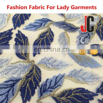 K62062 JC high quality polyester mesh lurex embroidery lace lurex fabric