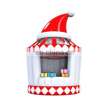 Beautiful Christmas Theme Inflatable Christmas Hat Kiosk For Festival Events