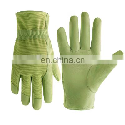 Handlandy custom logo green stretch fitting flower tree tools large pruning safety working gifts gardening gloves