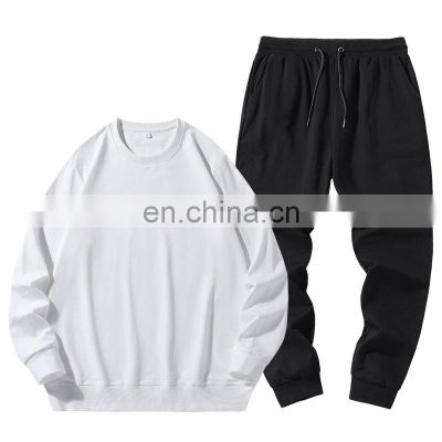 2021 men's spring and autumn new couple casual sports suit round neck sweater multi-color trendy fashion men's clothing