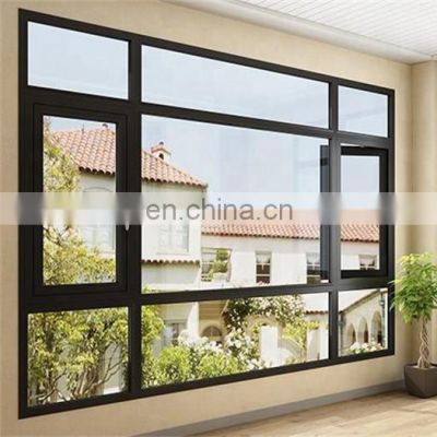 Philippines Aluminum Narrow Casement Windows Tempered Glass For Home