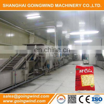 Automatic frozen french fries processing line auto industrial french fries frozen machine cheap price for sale
