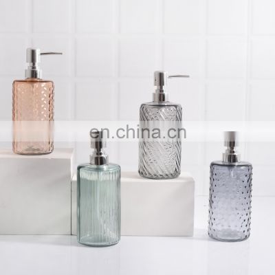 Bathroom Transparent Glass Lotion Dispenser Soap dispenser With Customized Design