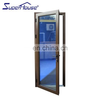 Superhouse Hurricane Proof Bullet Proof High Quality Office Double Glass Hinged Front Doors Designs
