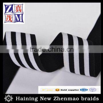 white and black striped elastic flip belt exercise band