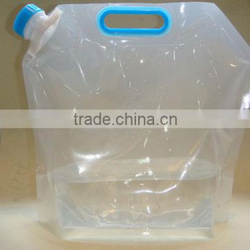 5L big reusable water bag,food grade PE foldable water bag