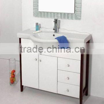 2015 new design for bathroom cabinet/bathroom vanity with colour basin/high gloss bathroom cabinets