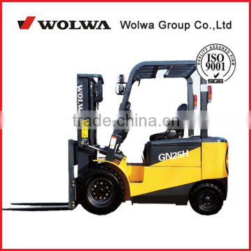 high technic performance half alternating current 2.5T electric forklift GN25H for sale