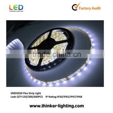 flexible led strip light SMD5050 30pcs/M led strip light RGB 5 years warranty DC12V