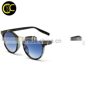 Vintage Round Sunglasses Women Fashion Designer Eyewear UV400 Gradient Female Retro Sun Glasses Brand Points Shades 2016 CC5020