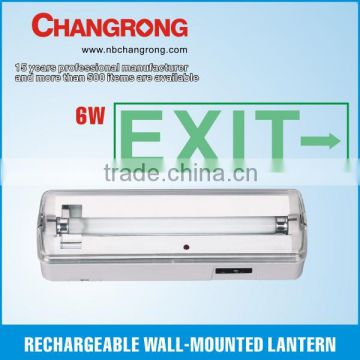 6w fluorescent tube plastic emergency exit light