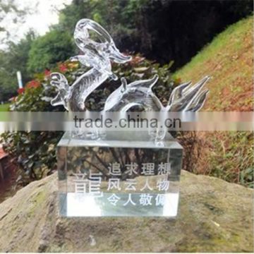 western New design crystal Dragon model for wedding and business gift