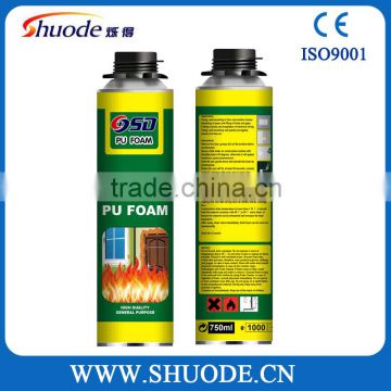 DIY Construction Canned Expanding PU Foam Sealant Adhesive
