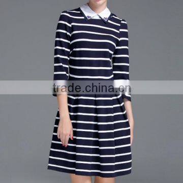 2016 Alibaba China Wholesale Cheap Striped Girl Dress Puffy Dress For Women