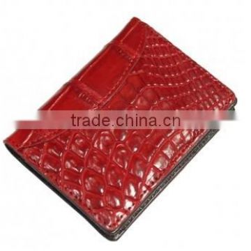 Crocodile leather card clip wallet SCRCW-012