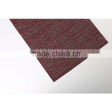 Popular red and black polyester stripepolyetser jacquard interlock knit fabric