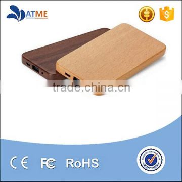 Factory Hot sell fast charge Wholesale Wood Powerbank Li-ion battery cell power bank wooden material Power Bank CE