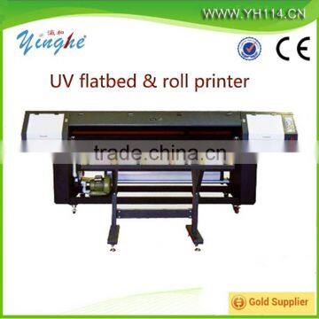 Large format roll to roll uv flatbed printer