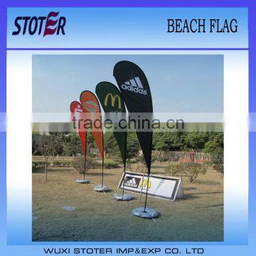 outdoor advertising polyester beach flag