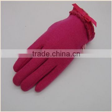 2016 New Fashion Cashmere/wool Hand Gloves for Girls