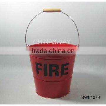 Metal fire bucket