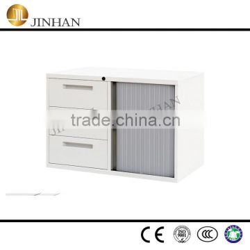 Guangzhou factory hot sale three drawers rolling doors cabinet for office