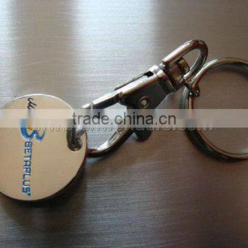 Hot selling fashion laser engraving metal keychain