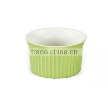 High Quality Souffle Ceramic Cookie Container with light green color